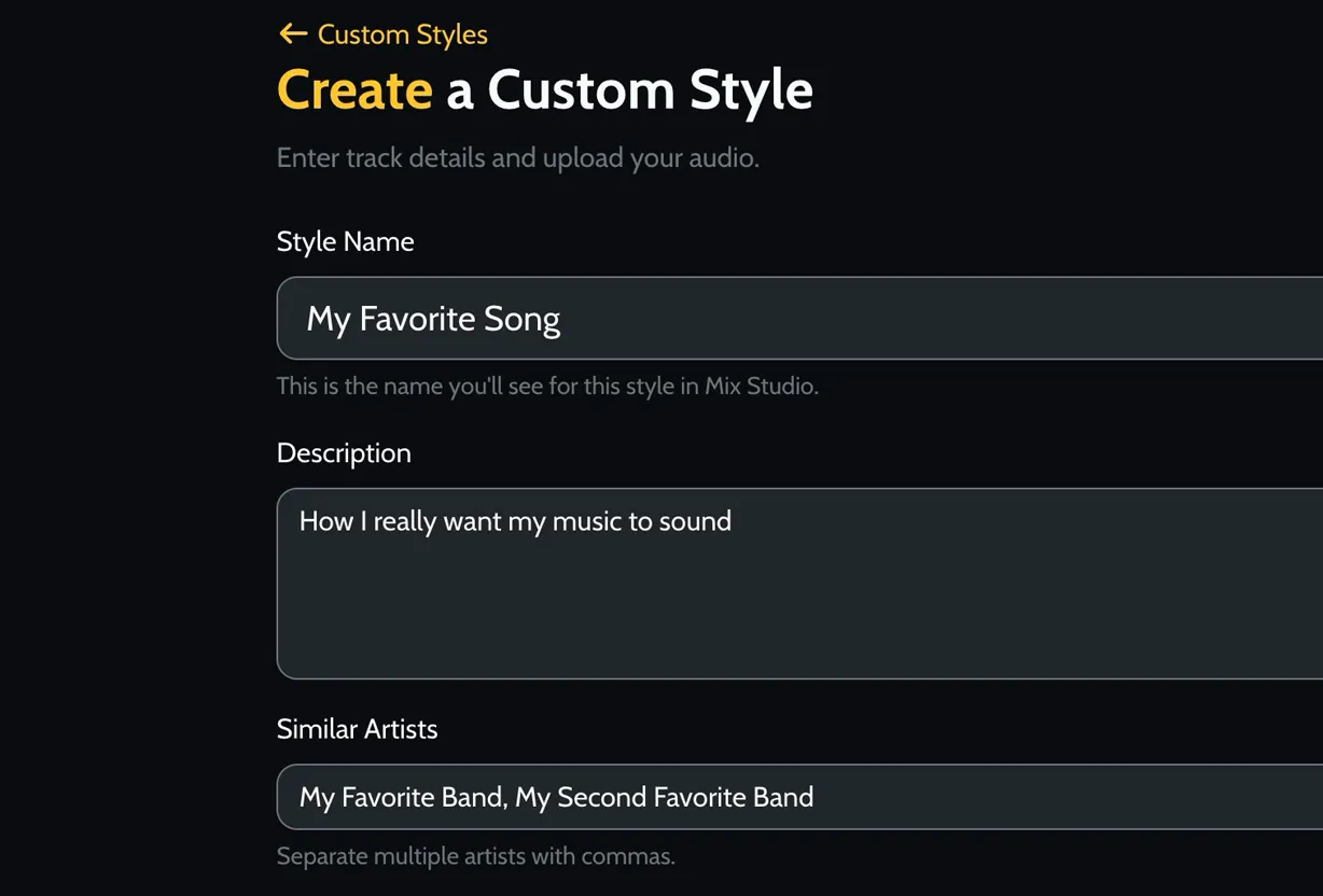 AI Mix Analysis Interface